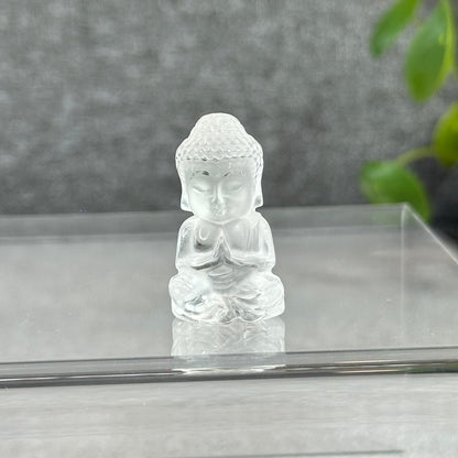 Natural Clear Quartz Buddha Carving