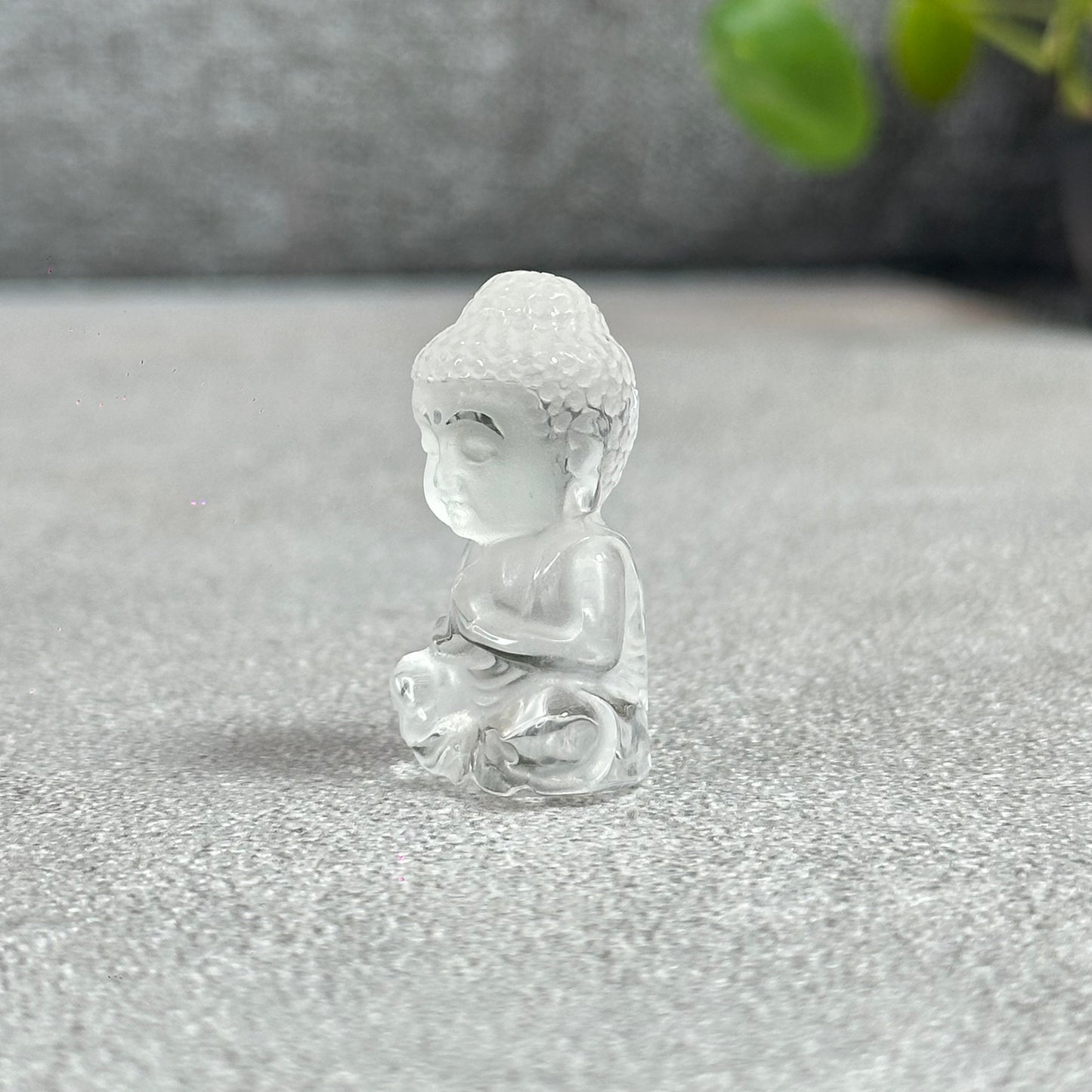 Natural Clear Quartz Buddha Carving