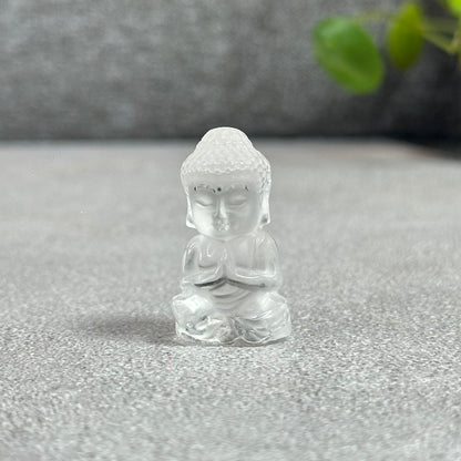 Natural Clear Quartz Buddha Carving