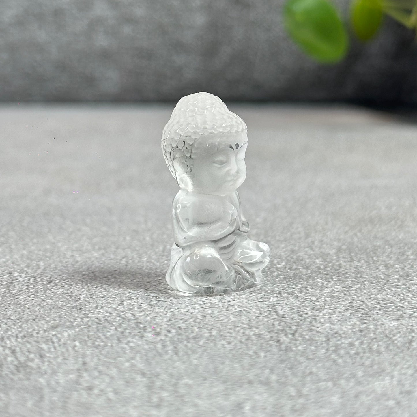 Natural Clear Quartz Buddha Carving