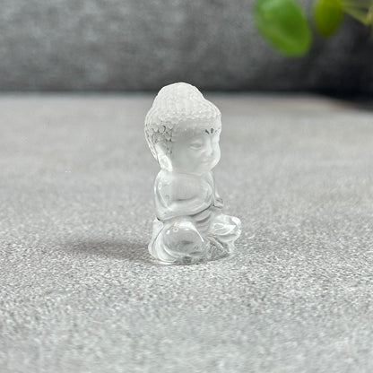 Natural Clear Quartz Buddha Carving