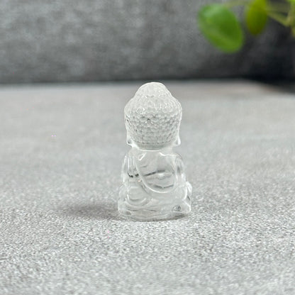 Natural Clear Quartz Buddha Carving