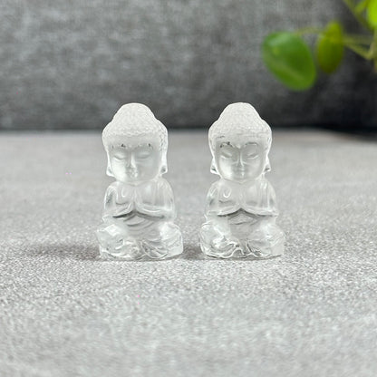 Natural Clear Quartz Buddha Carving