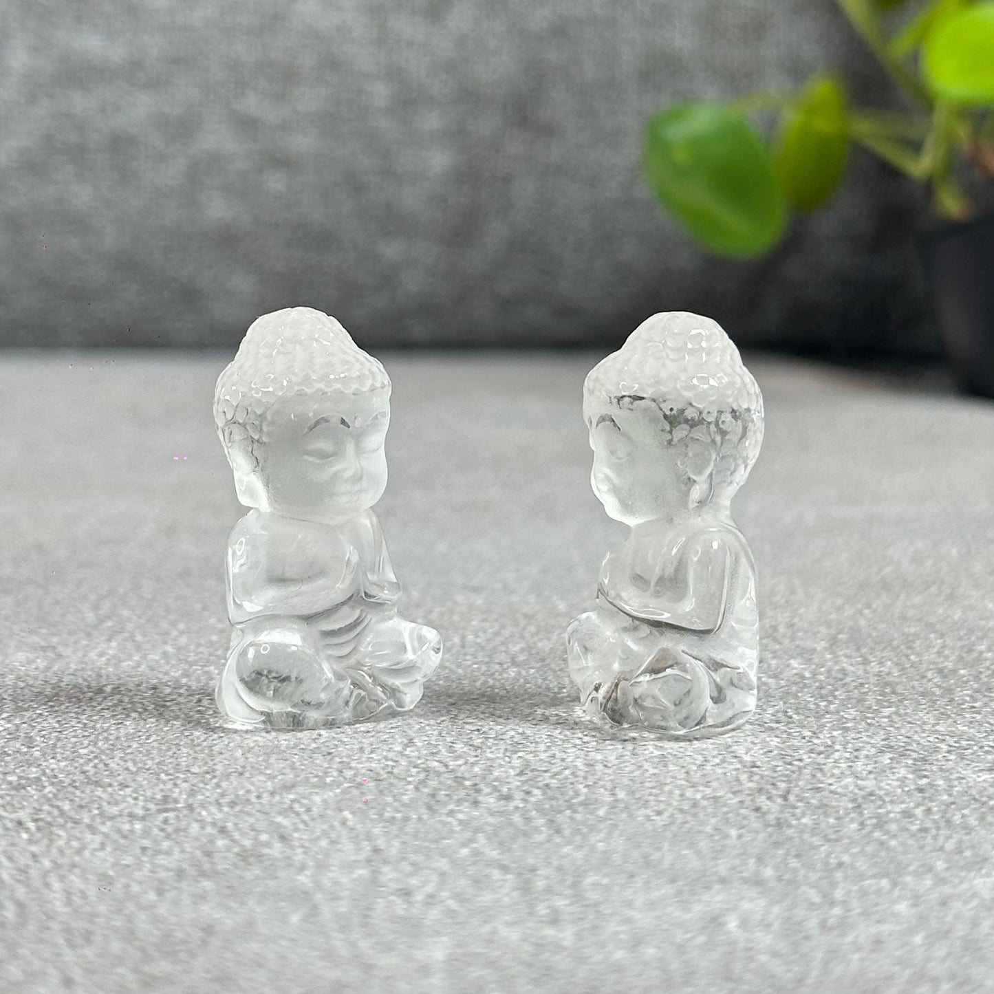 Natural Clear Quartz Buddha Carving