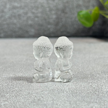 Natural Clear Quartz Buddha Carving
