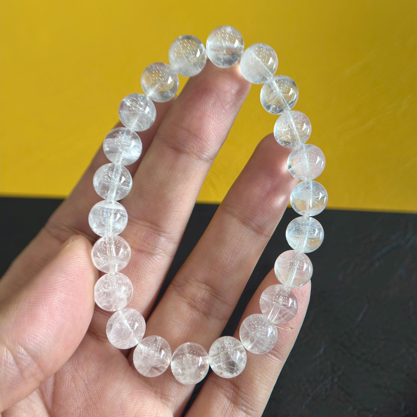 Natural Clear Quartz Bracelet Size 8 mm