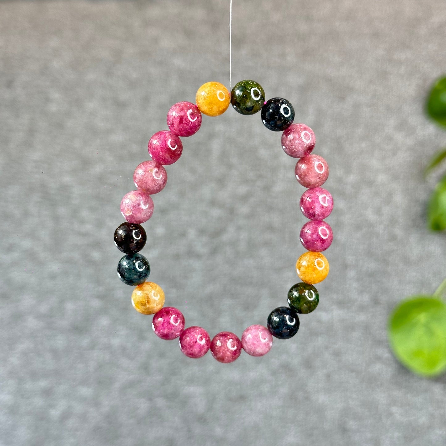 Natural  Multicolour Tourmaline Bracelet Size 9.3 mm