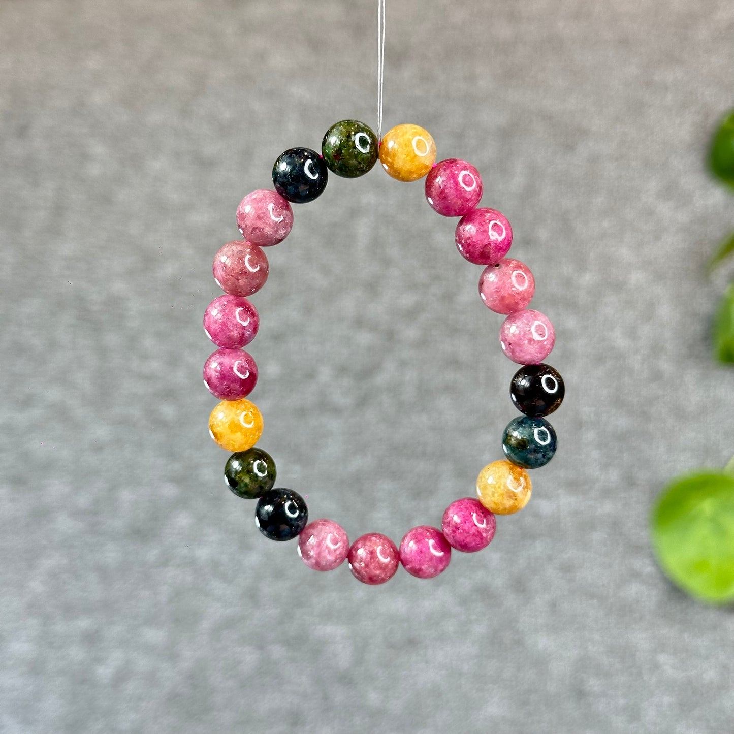 Natural  Multicolour Tourmaline Bracelet Size 9.3 mm