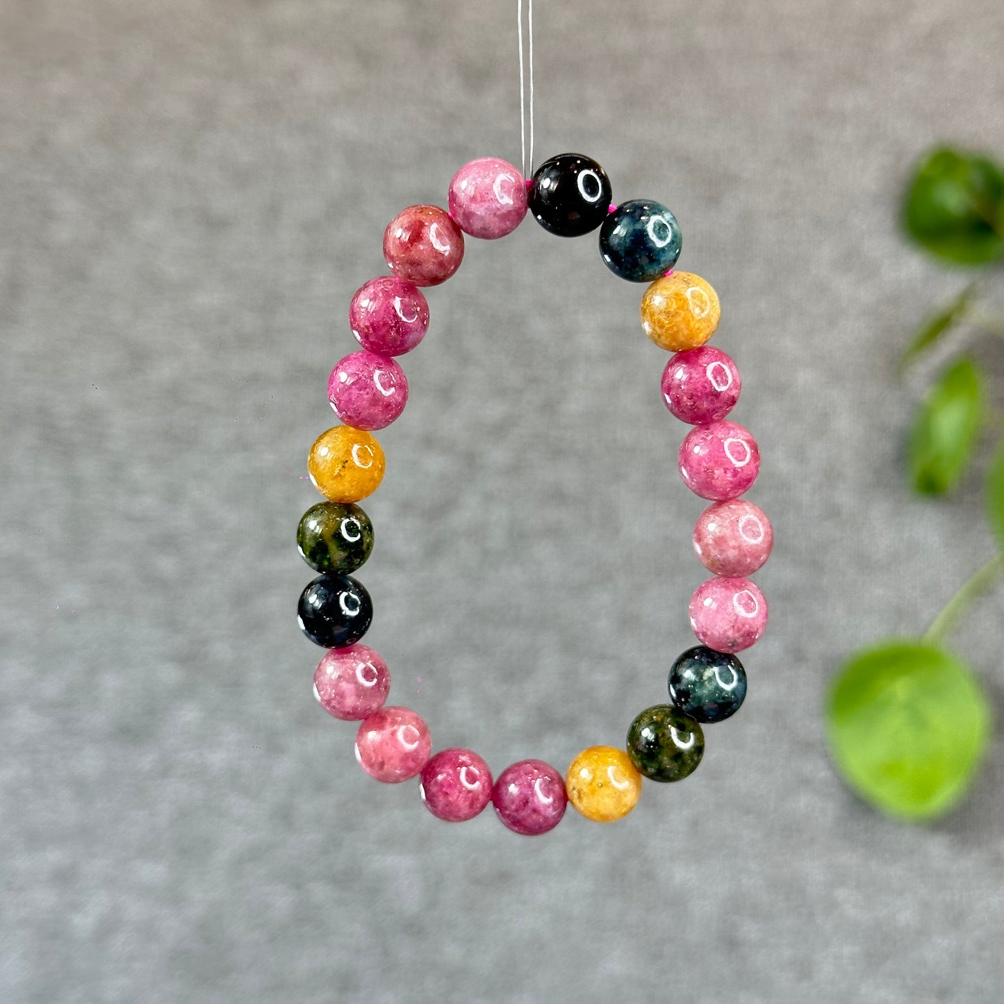 Natural  Multicolour Tourmaline Bracelet Size 9.3 mm