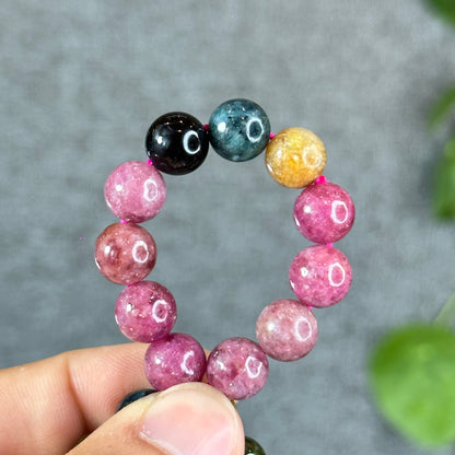 Natural  Multicolour Tourmaline Bracelet Size 9.3 mm