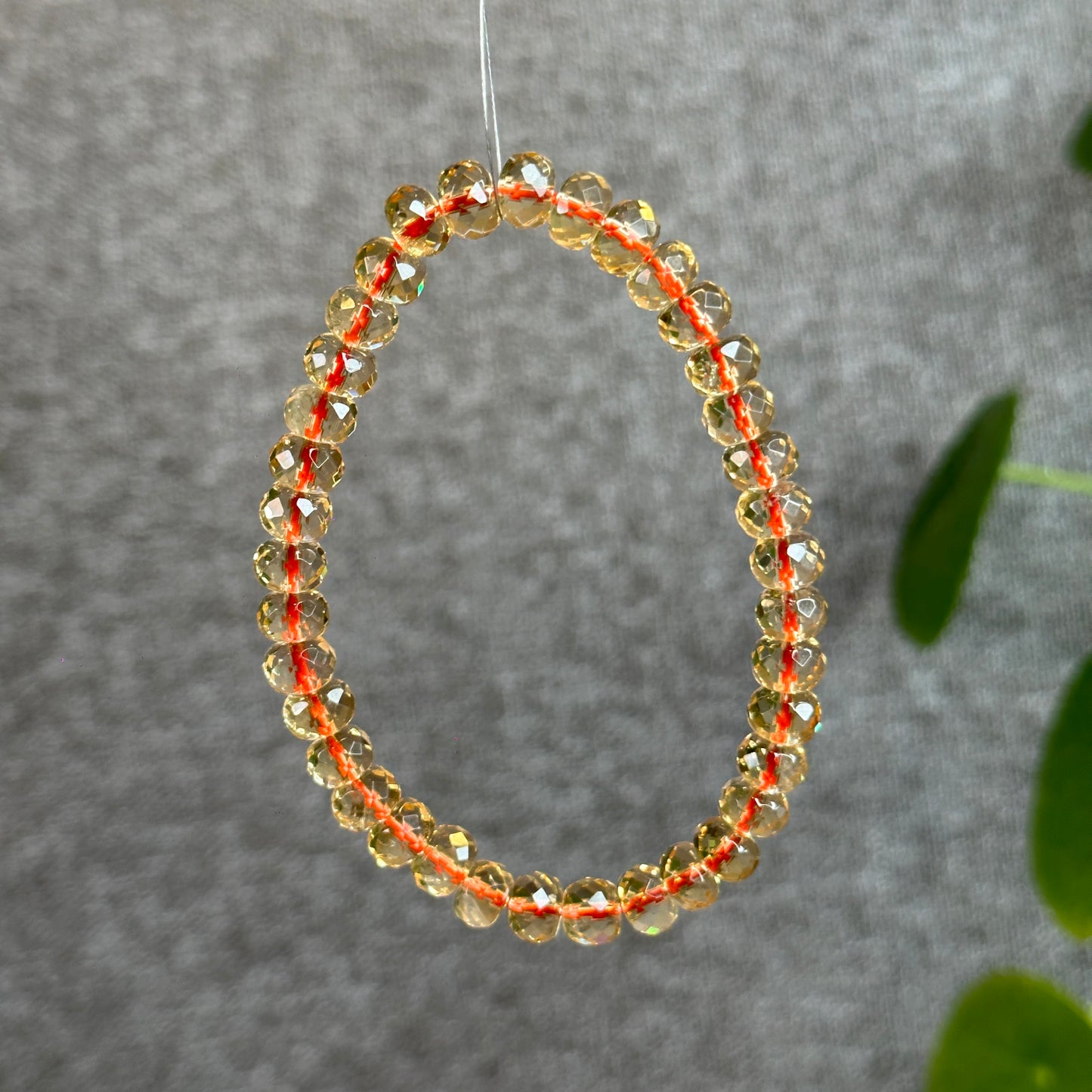 Faceted Rondell Citrine Bracelet Size 7 mm