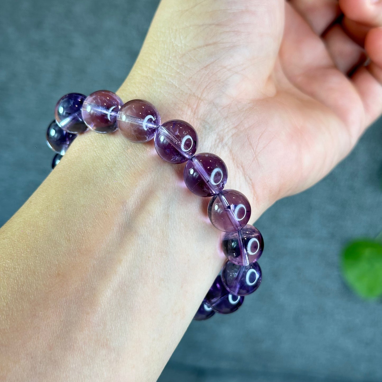 Natural Amethsyt Bracelet Size 12 mm