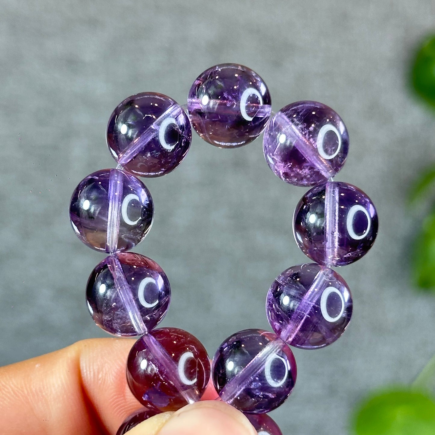 Natural Amethsyt Bracelet Size 12 mm
