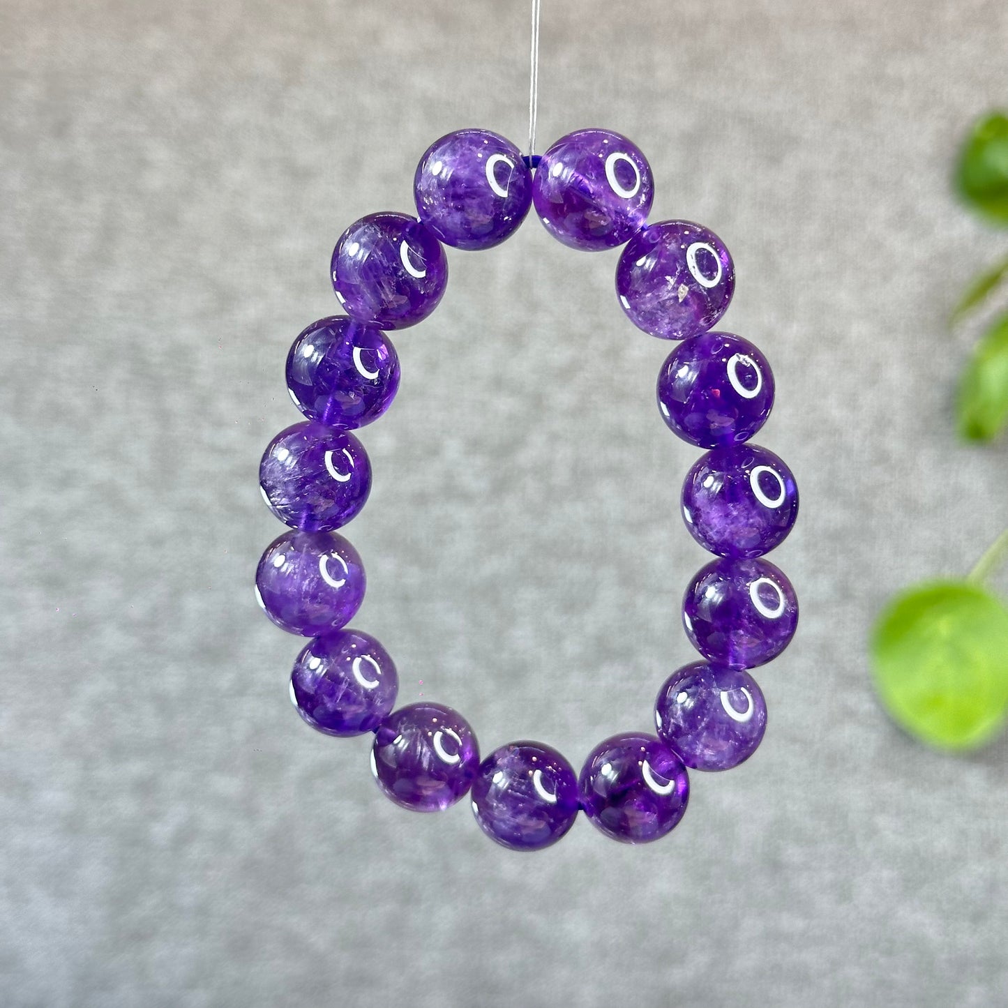 Natural Amethsyt Bracelet Size 12 mm