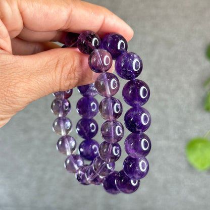 Natural Amethsyt Bracelet Size 12 mm
