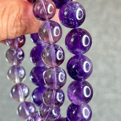 Natural Amethsyt Bracelet Size 12 mm