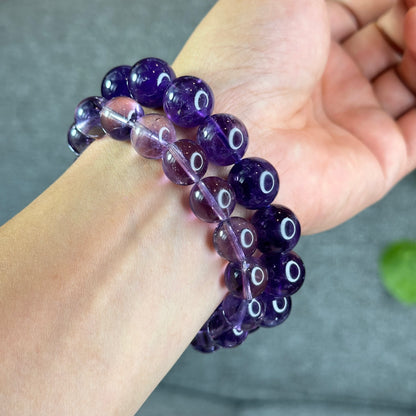 Natural Amethsyt Bracelet Size 12 mm
