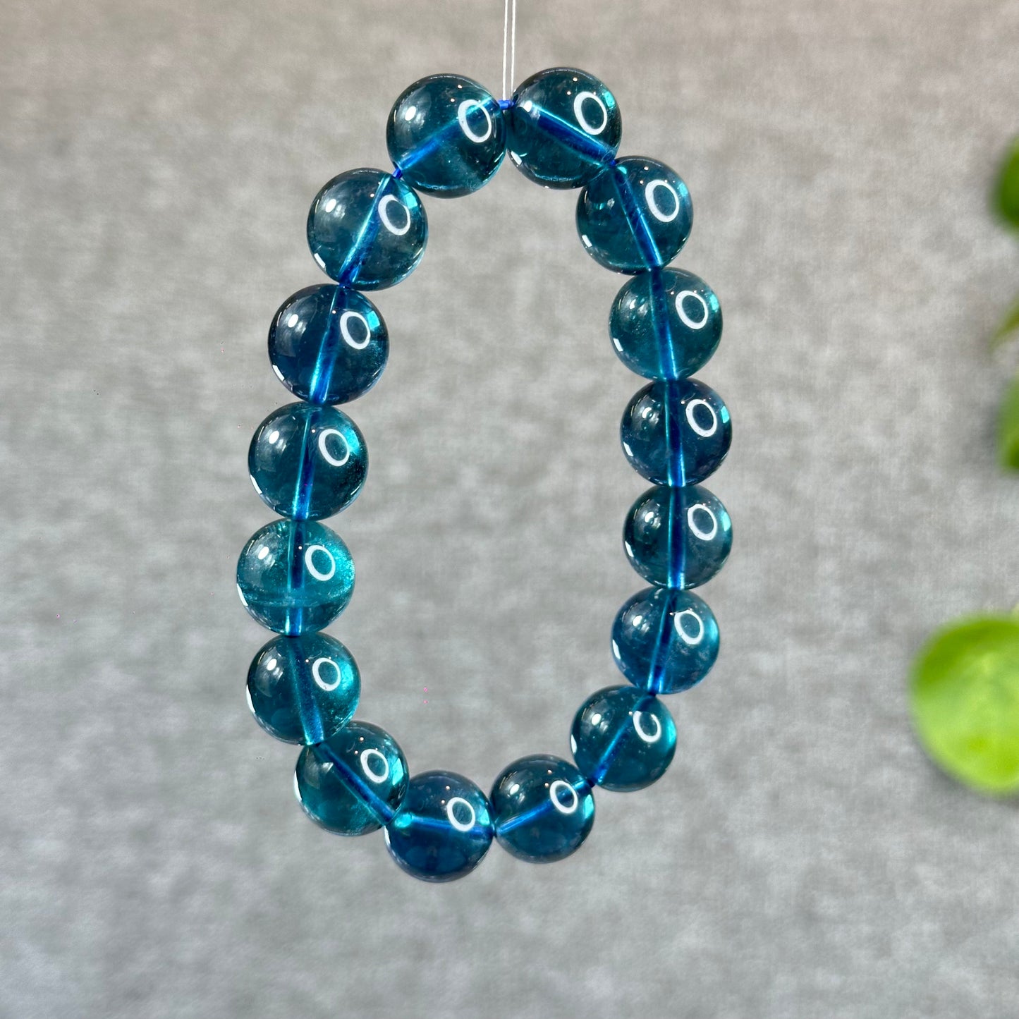 Natural Blue Fluorite Bracelet Size 13.5 mm