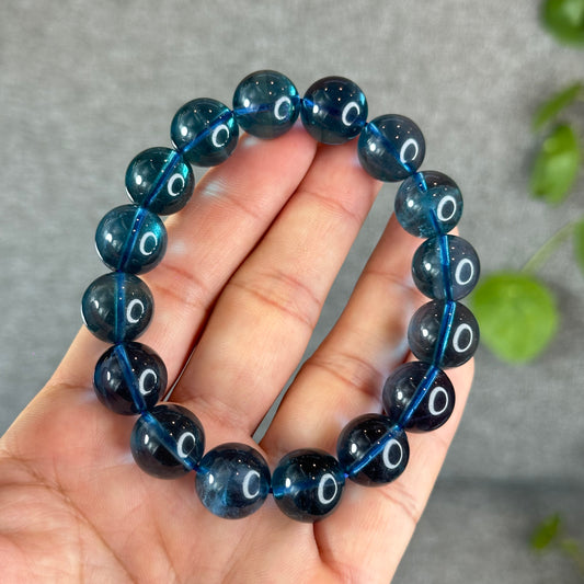 Natural Blue Fluorite Bracelet Size 13.5 mm