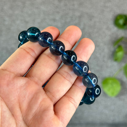 Natural Blue Fluorite Bracelet Size 13.5 mm
