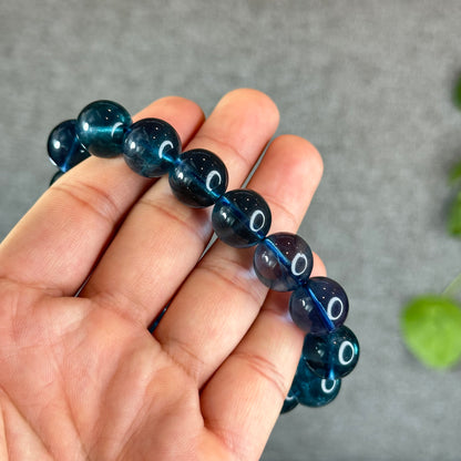 Natural Blue Fluorite Bracelet Size 13.5 mm