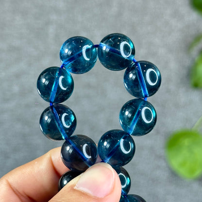 Natural Blue Fluorite Bracelet Size 13.5 mm