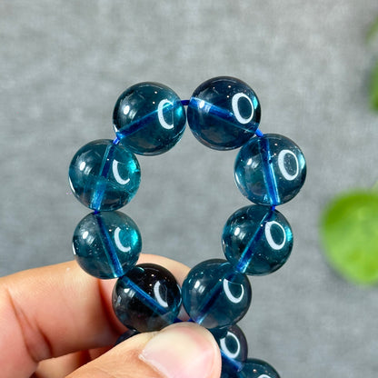 Natural Blue Fluorite Bracelet Size 13.5 mm