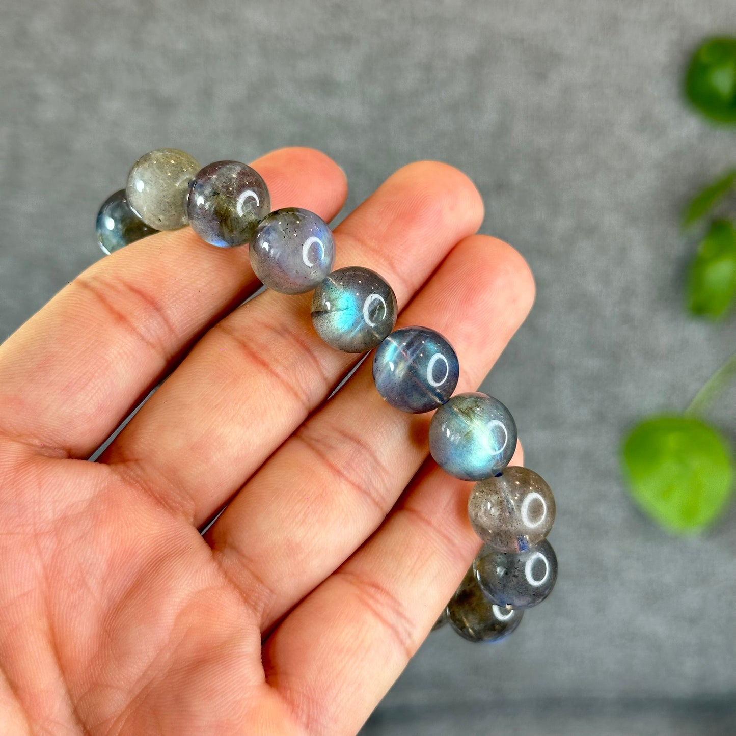 Natural Labradorite Bracelet Size 12.5 mm