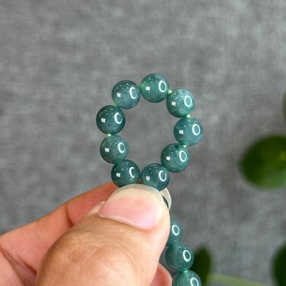 Water Green Jadeite Jade Bracelet Size 6.5 mm