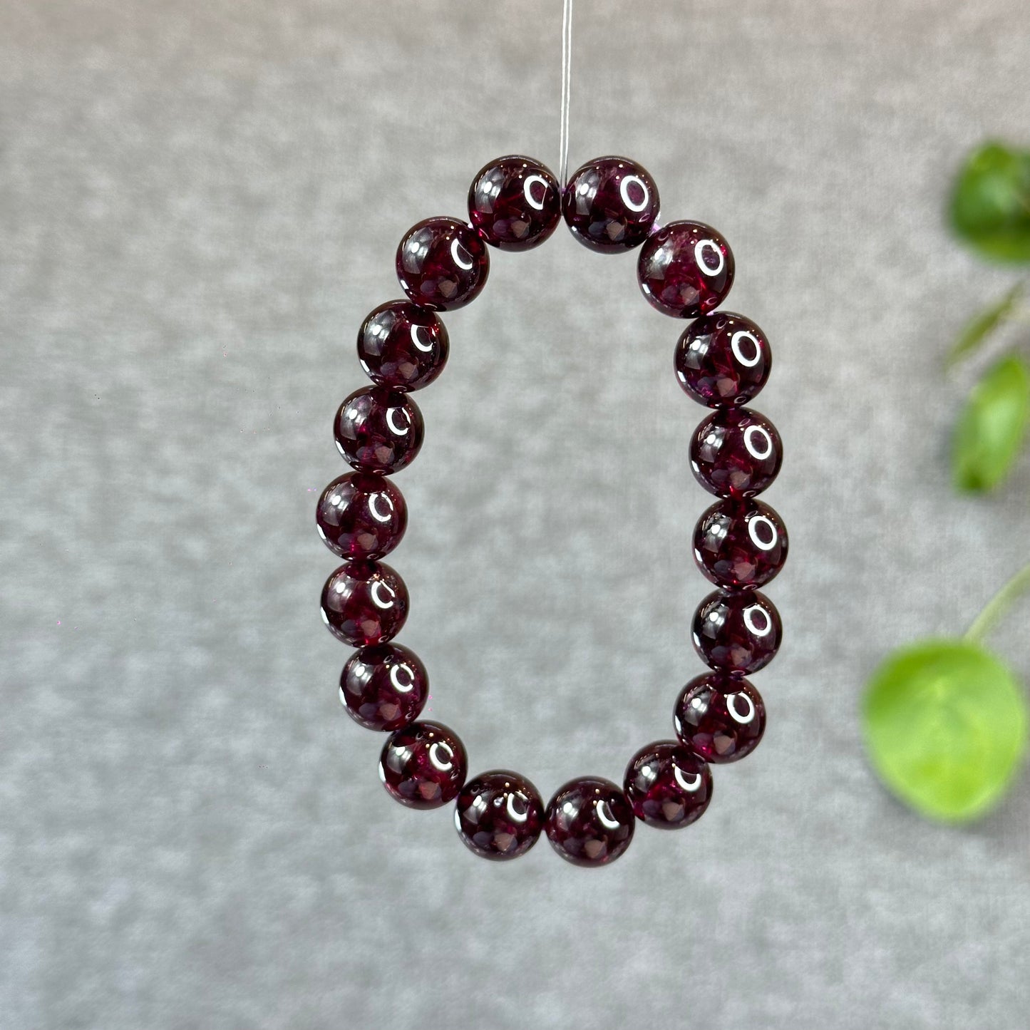 Natural Plum Garnet Bracelet Size 11 mm