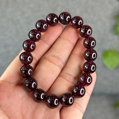 Natural Plum Garnet Bracelet Size 11 mm