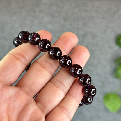 Natural Plum Garnet Bracelet Size 11 mm