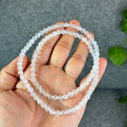 Natural Moonstone Triple Wrap Bracelet Size 5.5 mm