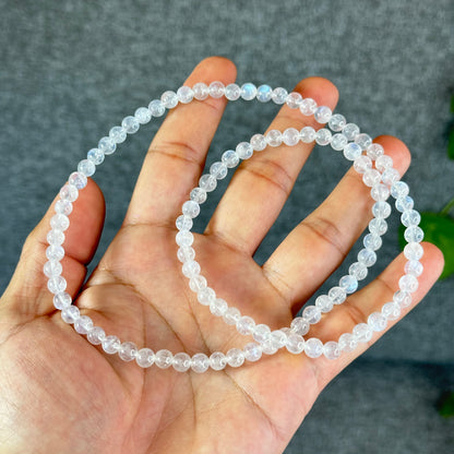 Natural Moonstone Triple Wrap Bracelet Size 5.5 mm
