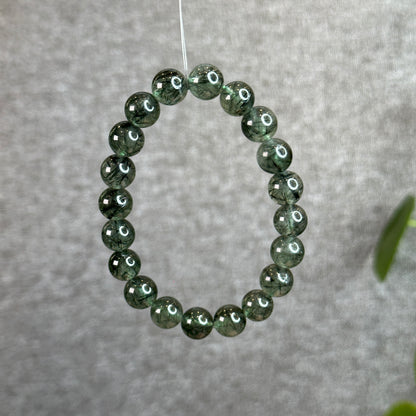 Green Rutilated Quartz Bracelet Size 9.5 mm