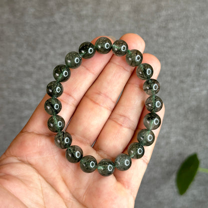 Green Rutilated Quartz Bracelet Size 9.5 mm