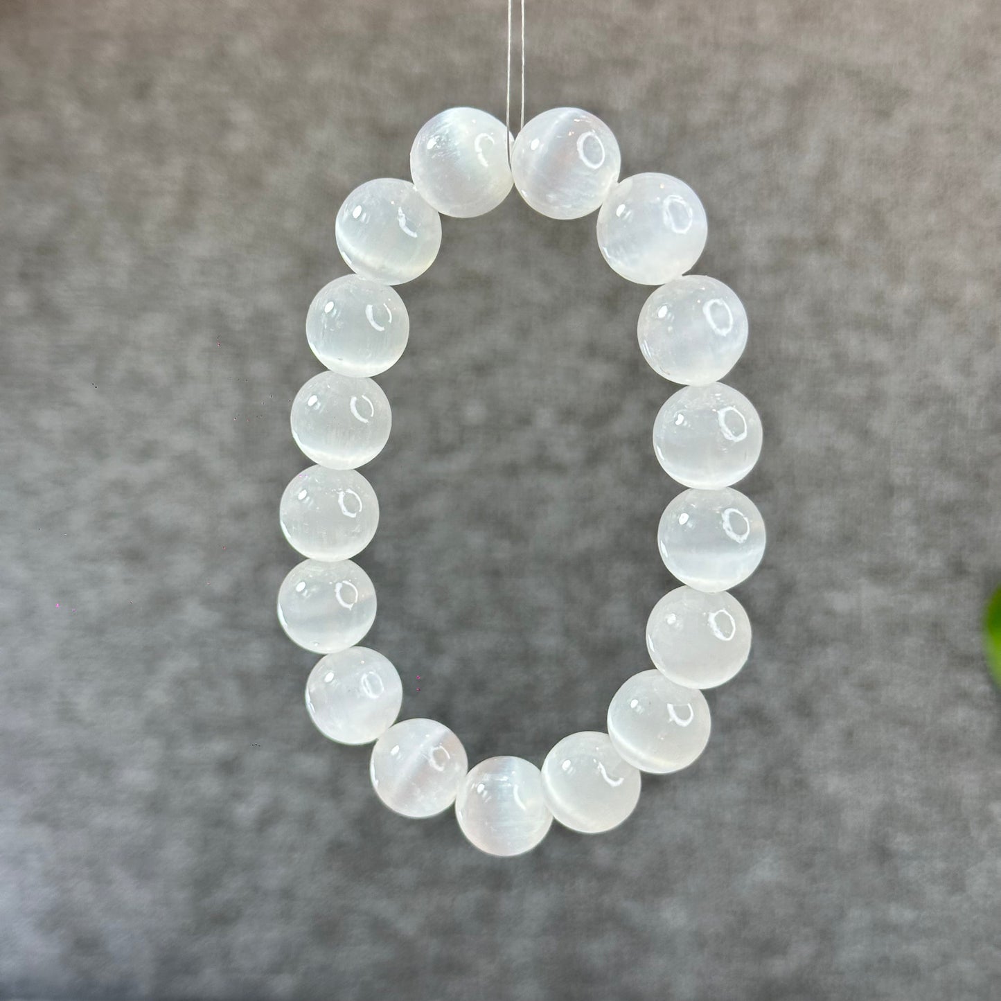 Natural Selenite Bracelet Size 12 mm