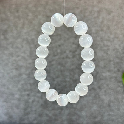 Natural Selenite Bracelet Size 12 mm