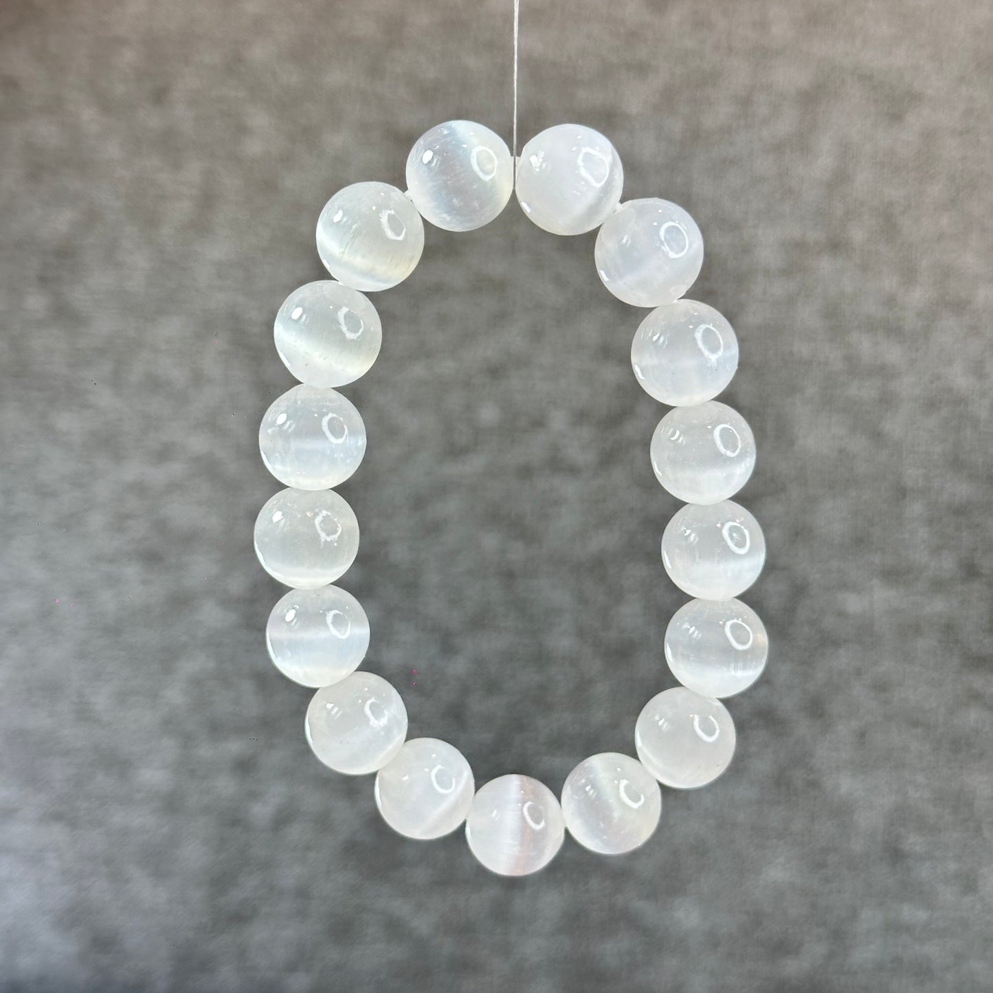 Natural Selenite Bracelet Size 12 mm