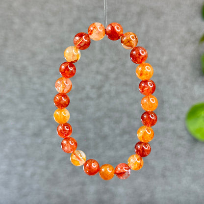 Natural Fire Quatz Bracelet Size 8.5 mm