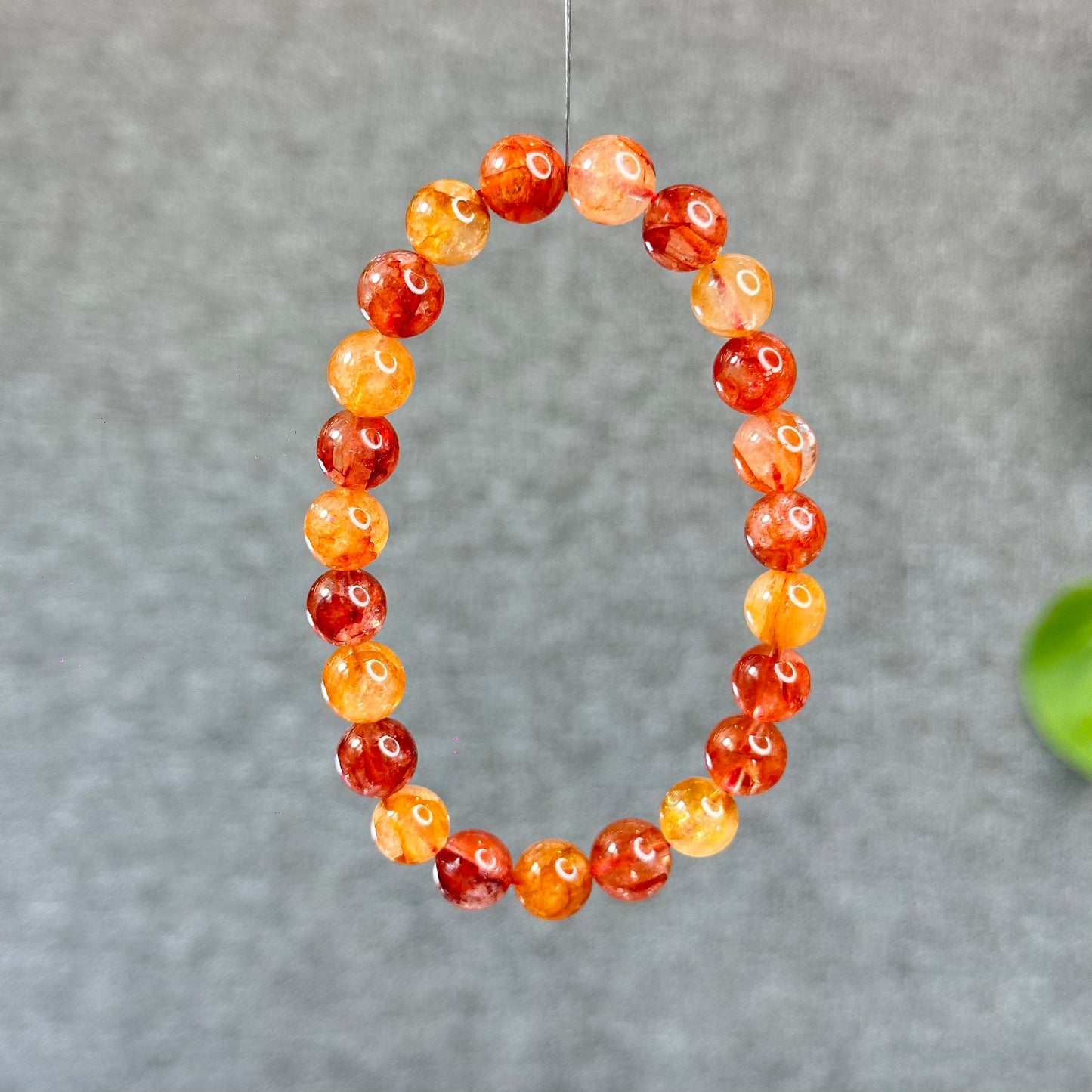 Natural Fire Quatz Bracelet Size 8.5 mm