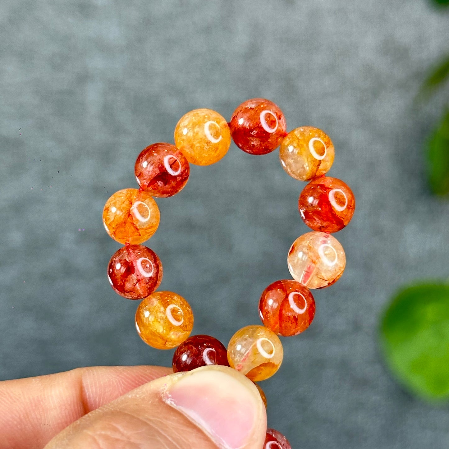 Natural Fire Quatz Bracelet Size 8.5 mm