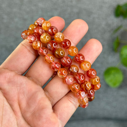 Natural Fire Quatz Bracelet Size 8.5 mm
