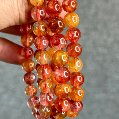 Natural Fire Quatz Bracelet Size 8.5 mm