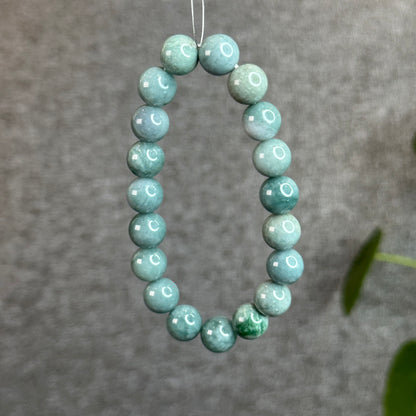 Grey-Blue Jadeite Jade Bracelet Size 9.5 mm