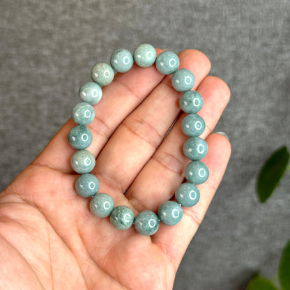 Grey-Blue Jadeite Jade Bracelet Size 9.5 mm