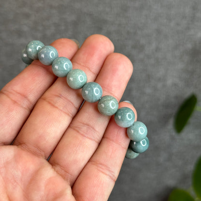 Grey-Blue Jadeite Jade Bracelet Size 9.5 mm