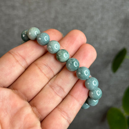 Grey-Blue Jadeite Jade Bracelet Size 9.5 mm