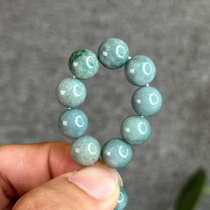 Grey-Blue Jadeite Jade Bracelet Size 9.5 mm