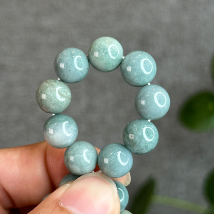 Grey-Blue Jadeite Jade Bracelet Size 9.5 mm